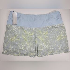 NWT Adidas Women's Size XL Pull On Tennis Skirt Skort Blue Green NEW $75 Stretch